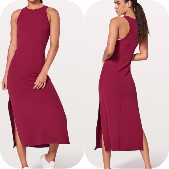lululemon athletica Dresses & Skirts - ➕NWT RUBY WINE LULULEMON GET GOING DRESS MAXI LONG